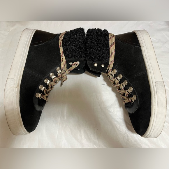 Sam Edelman Luther Sneaker boots, black suede, shearling Sz 8.5 - Picture 5 of 11